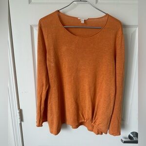 EILEEN FISHER Orange Long Sleeve Women's Top.